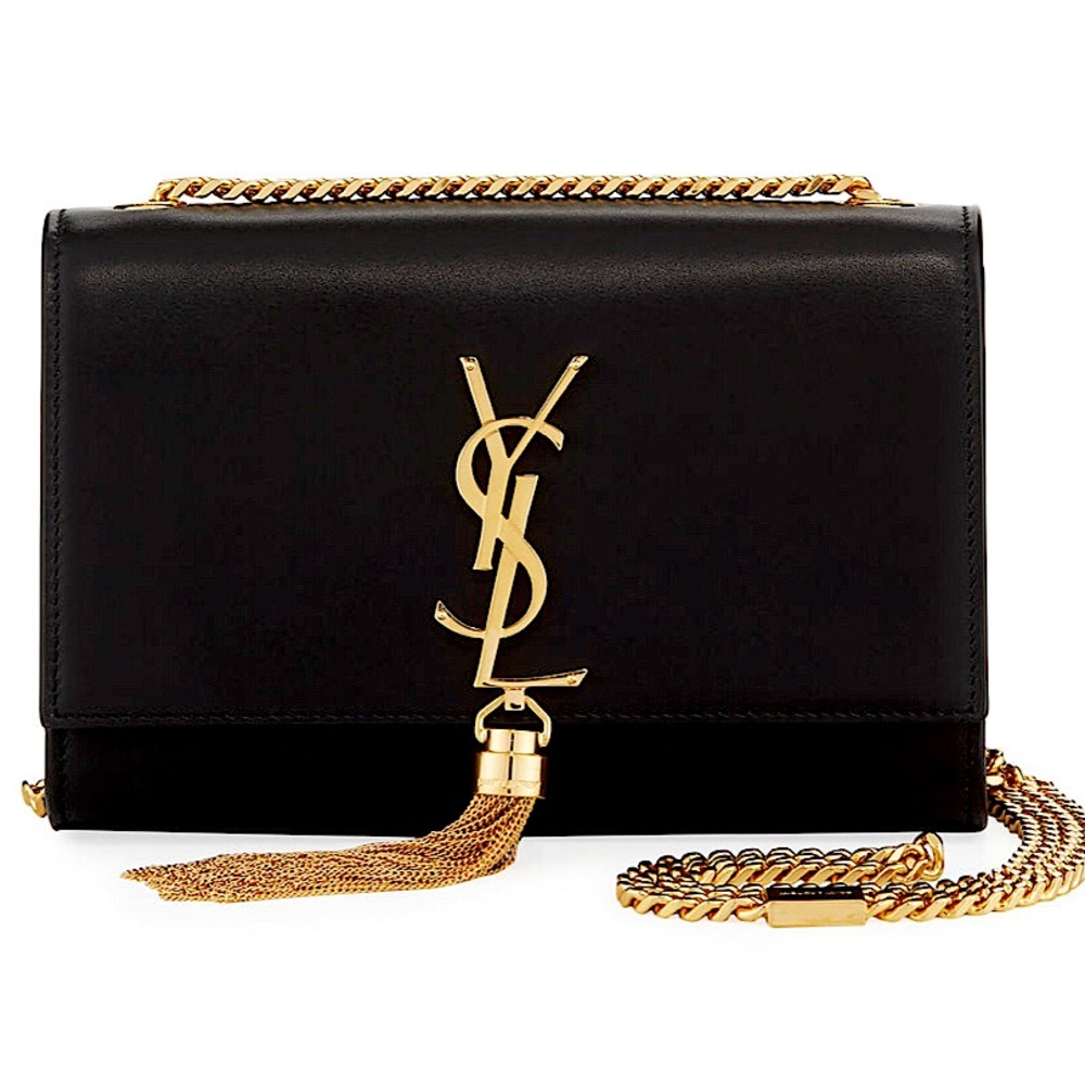 YSL KATE SMALL BAG WITH TASSEL EMBOSSED LEATHER